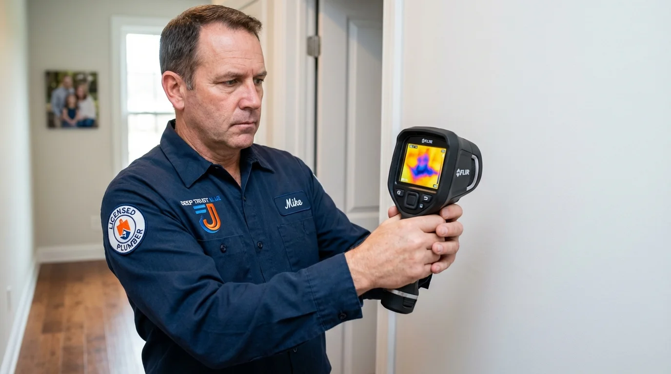 Thermal imaging leak detection by Johns Plumbing LLC in Ithaca